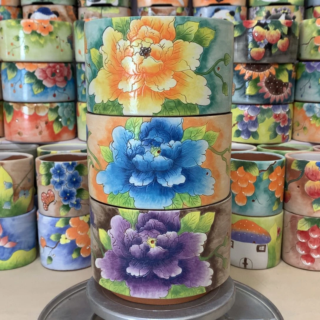 福利花盆，手绘花盆