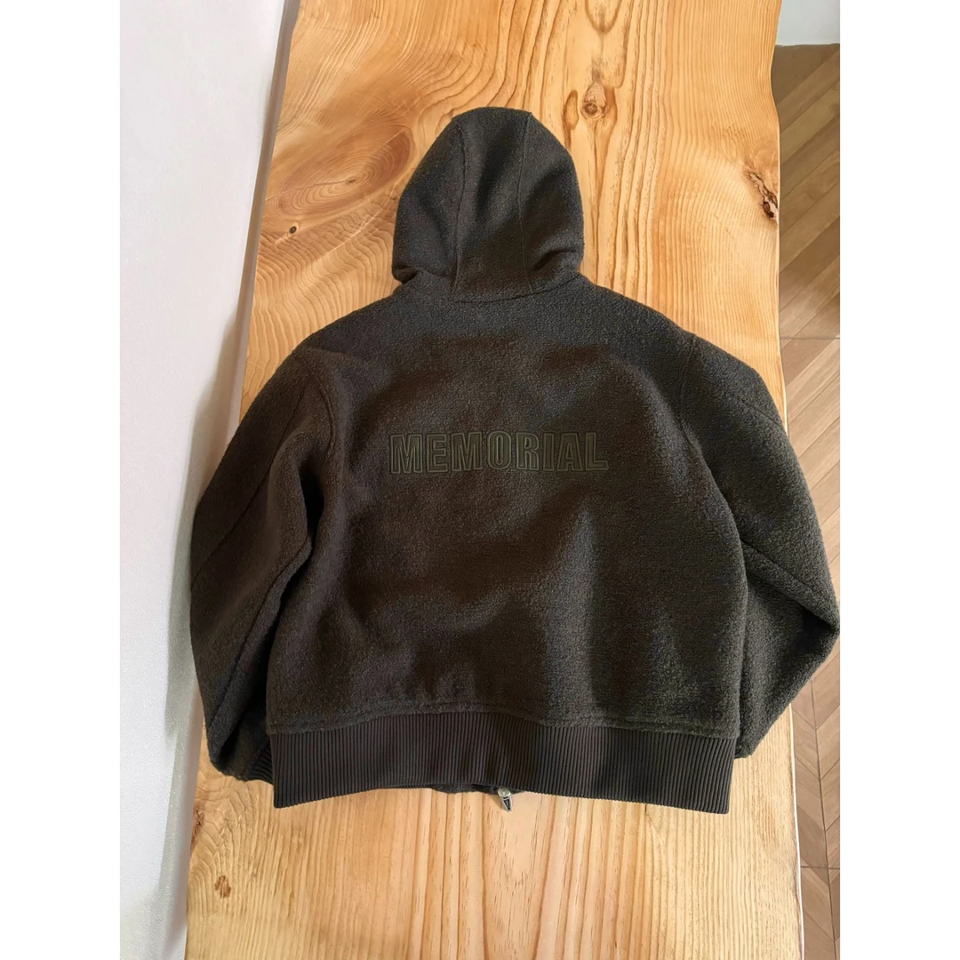 49602-Wool pile zip hoodie 羊毛帽衫外套