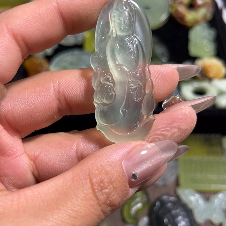 蛇纹石玉合金颈饰