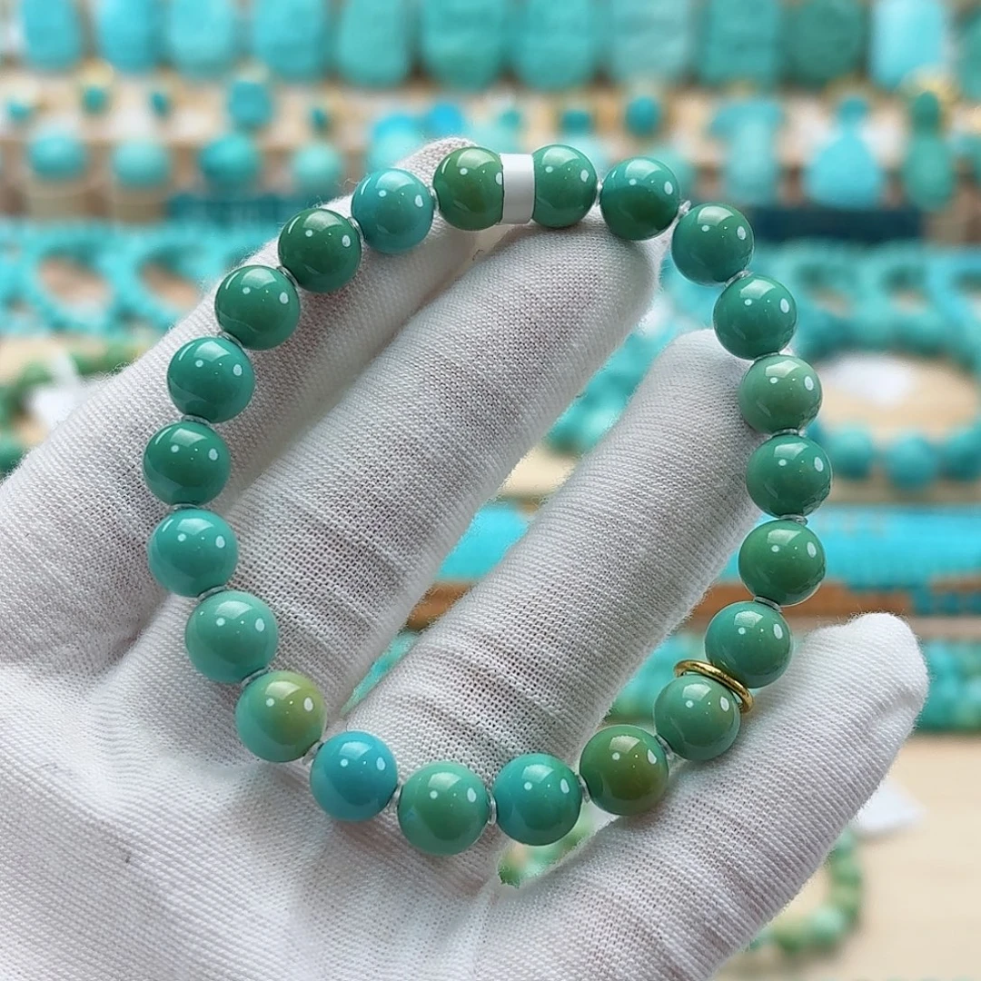 绿松石18K金镶嵌珠宝奇石