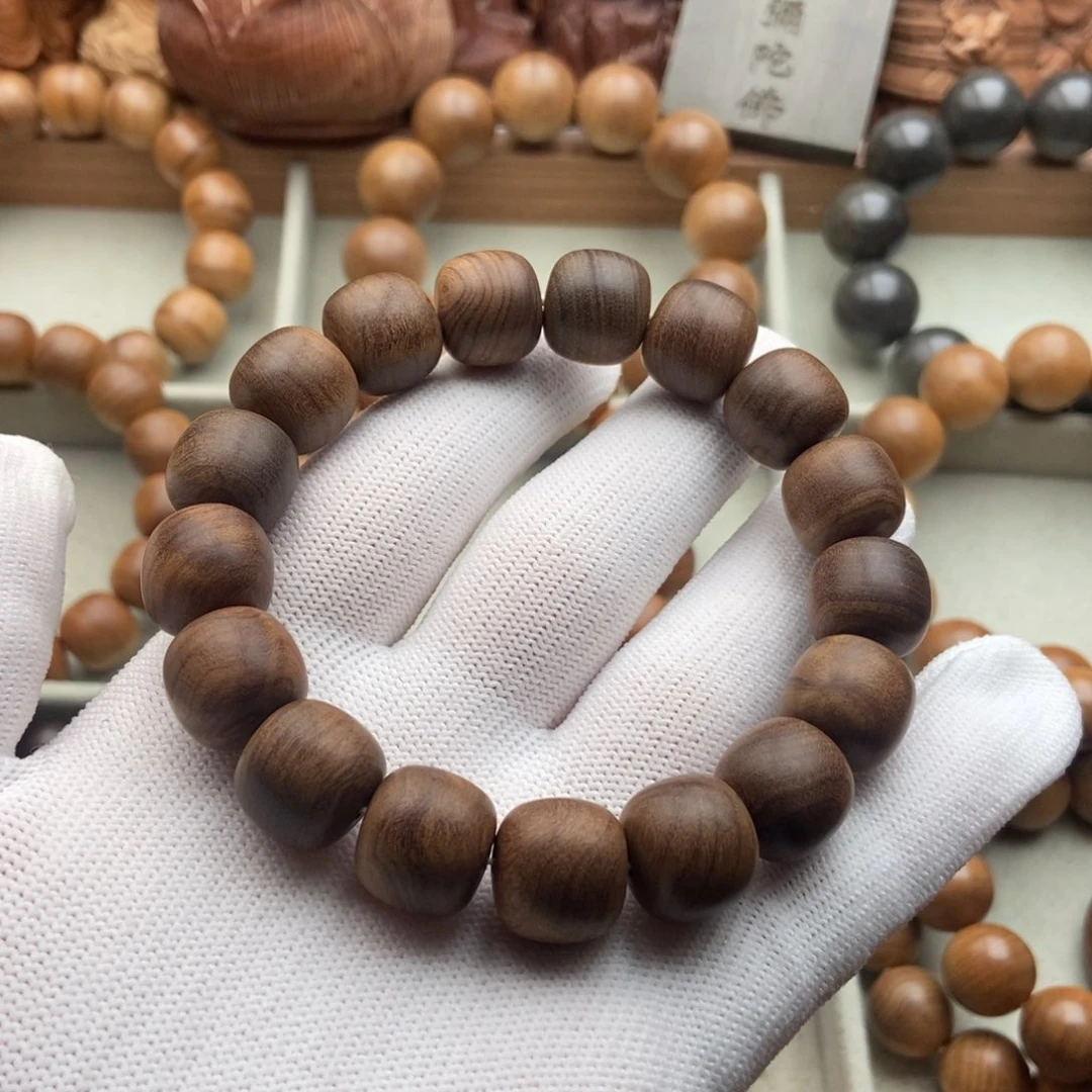 东***会手串/手链檀香木13.14老山檀香黑肉奶香手串瑕疵