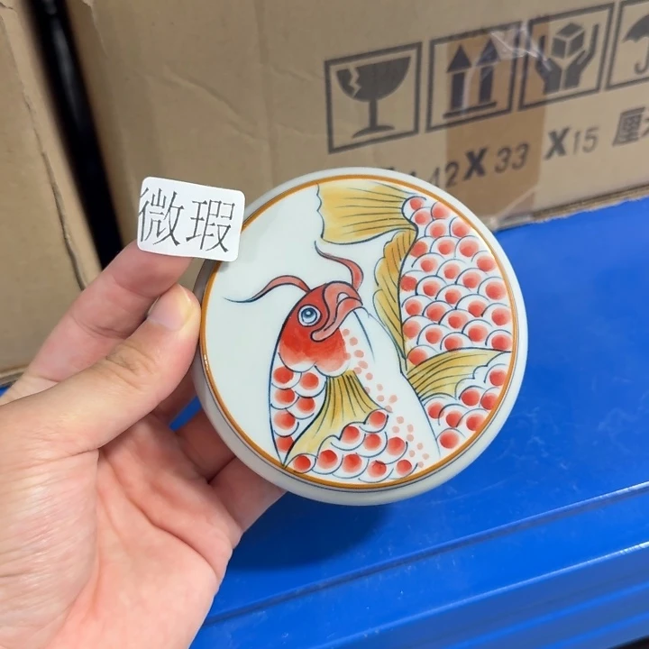 釉下手绘茶具微瑕