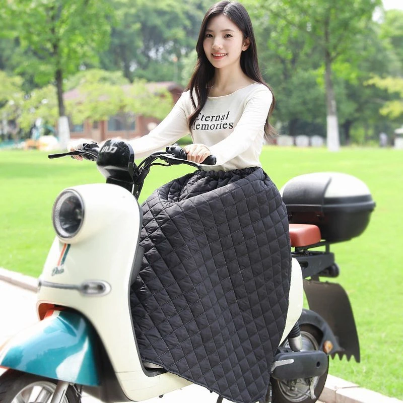 挡风防水被加厚加绒围裙半身裙电动车秋冬摩托骑车护膝裙保暖防