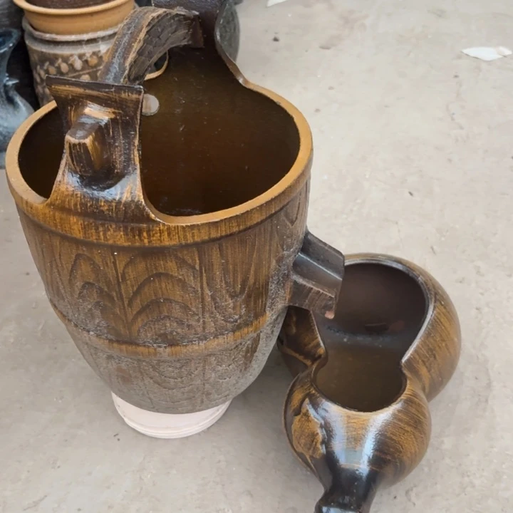 紫砂花盆微瑕25/34，17/30/14进水口2厘米