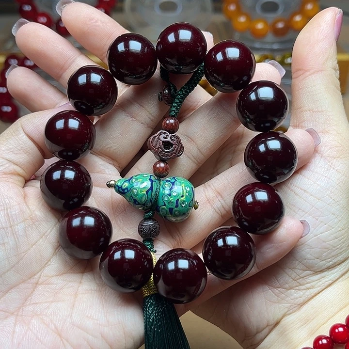 黄***贺贝壳杉（血龙木）手串/手链