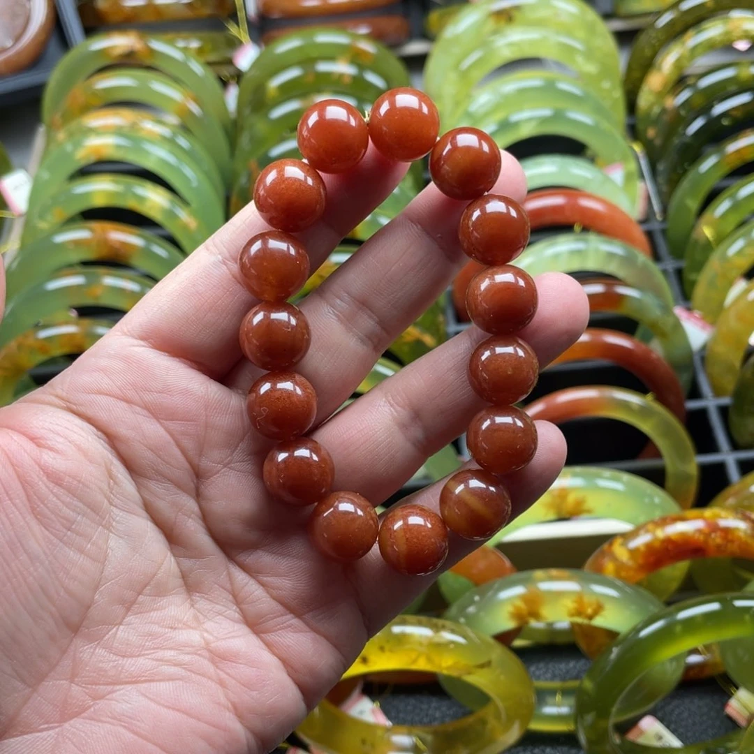 未镶嵌蛇纹石玉手链卡13