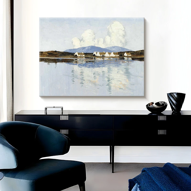 半手绘风景油画爱尔达画家保罗亨利大师系列家居挂画