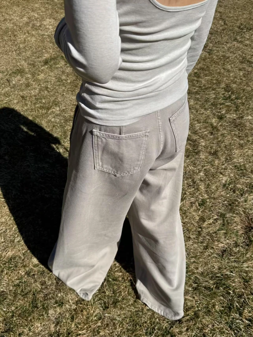 宸渡新款《杏灰色超级柔软牛仔裤》113#