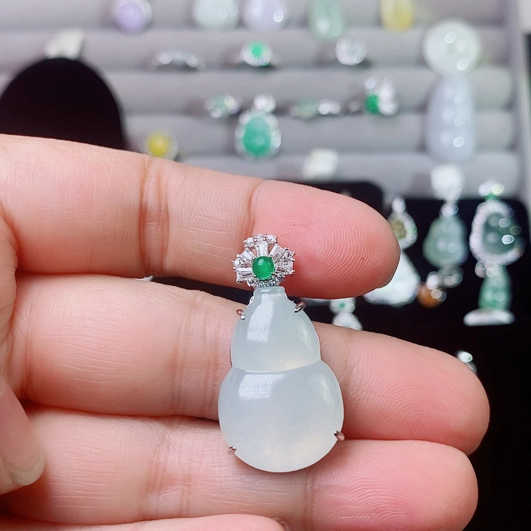 翡翠银S925镶嵌颈饰