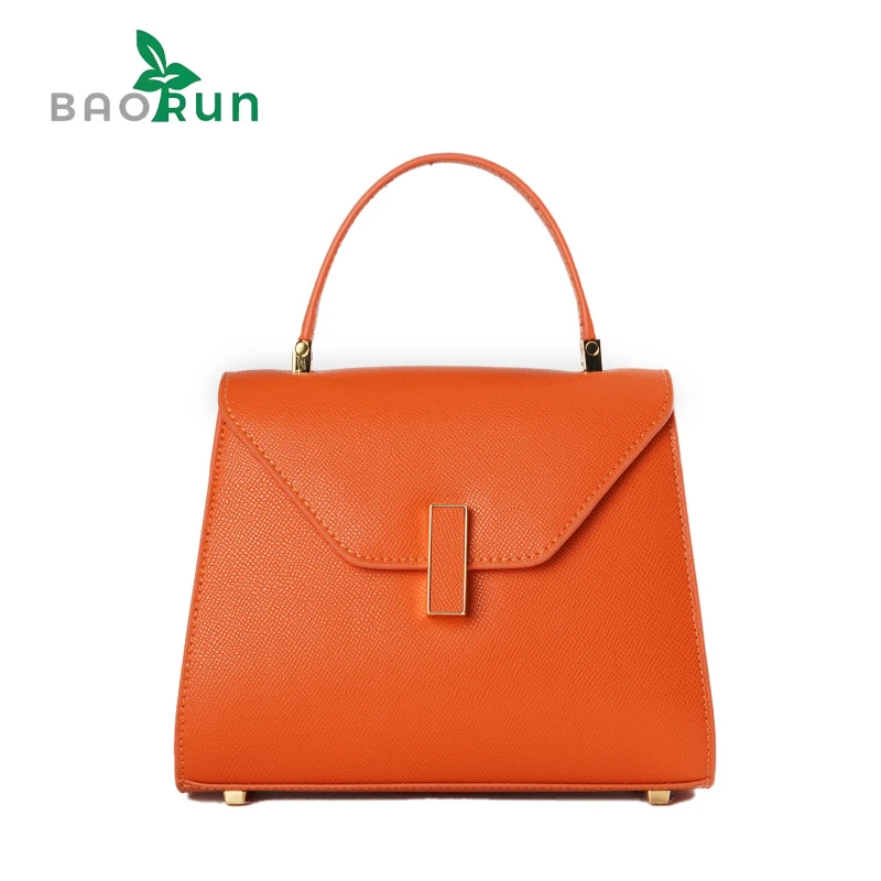 【22WL-EP牛皮】时尚轻奢女士真皮红色手提包休闲百搭单肩斜跨包