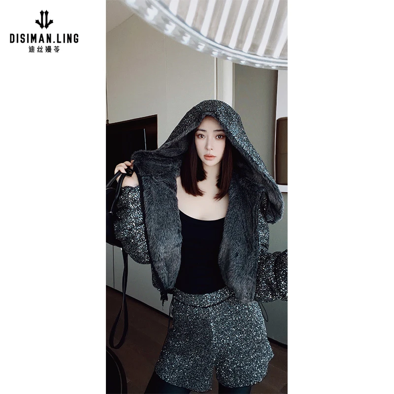 【迪丝嫚苓】黑色毛衫套装显瘦气质时尚休闲原创设计秋冬气质穿搭感