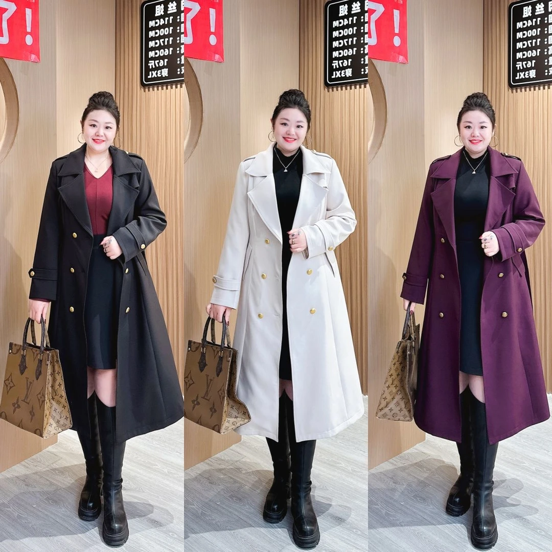 风衣外套女大码2025年新款原创定制秋冬大气百搭高端中长款轻奢女