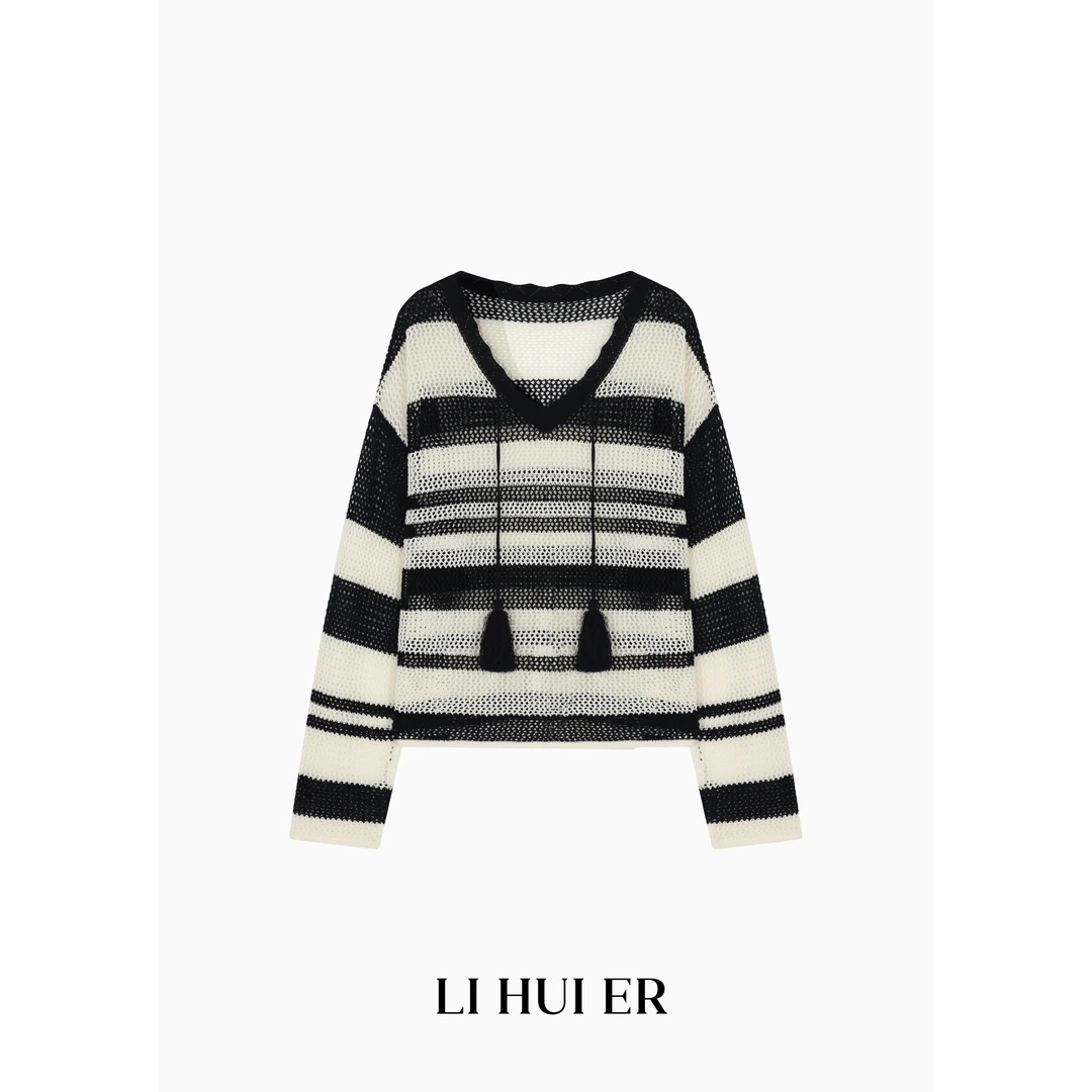 Li Hui Er 【彗星日记】春夏季轻奢低调极简慵懒风上衣6097