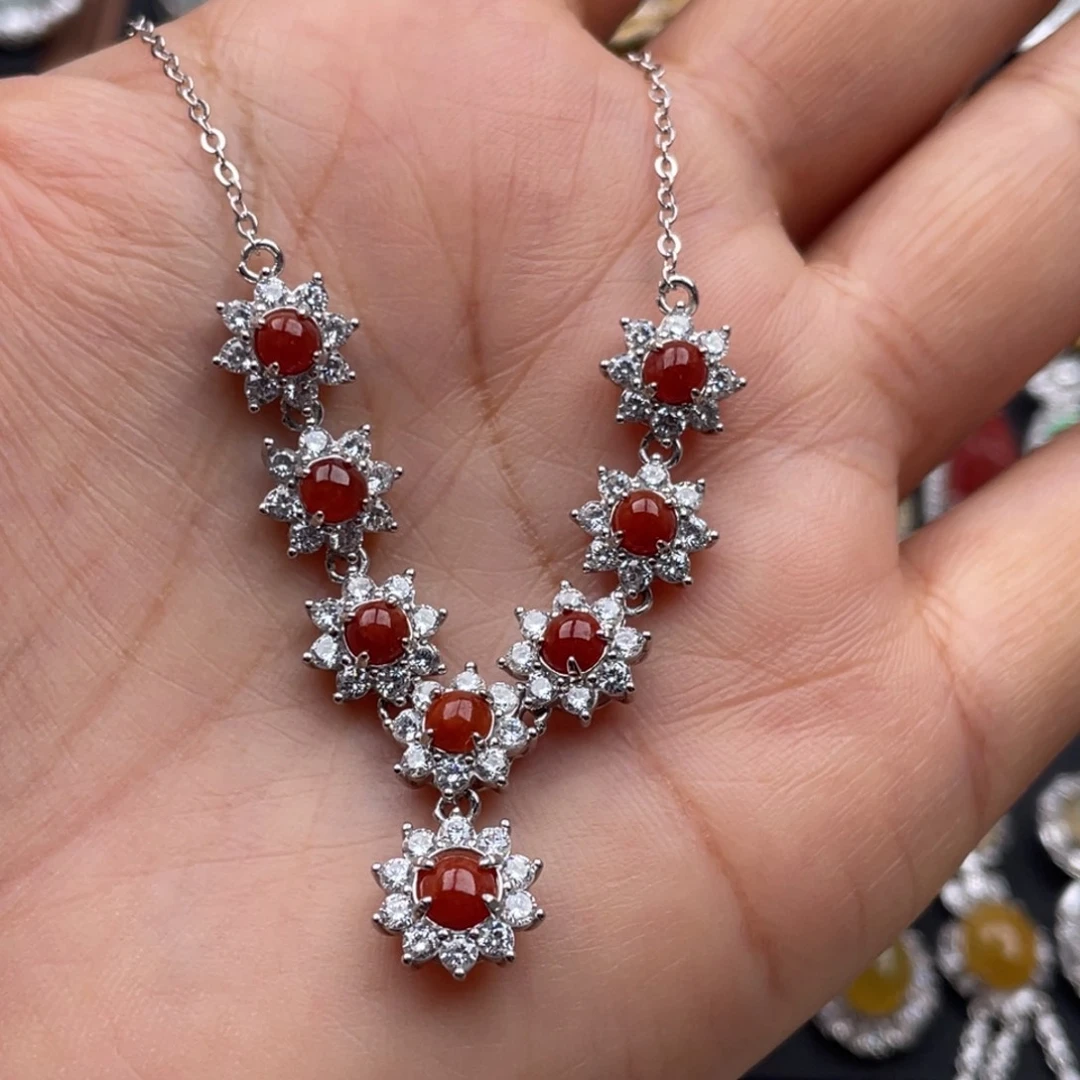 翡翠银S925镶嵌吊坠(不含链)