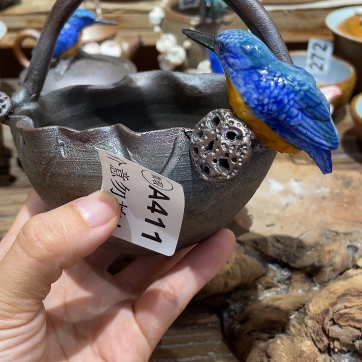 手工制作陶瓷茶具茶杯青蛙