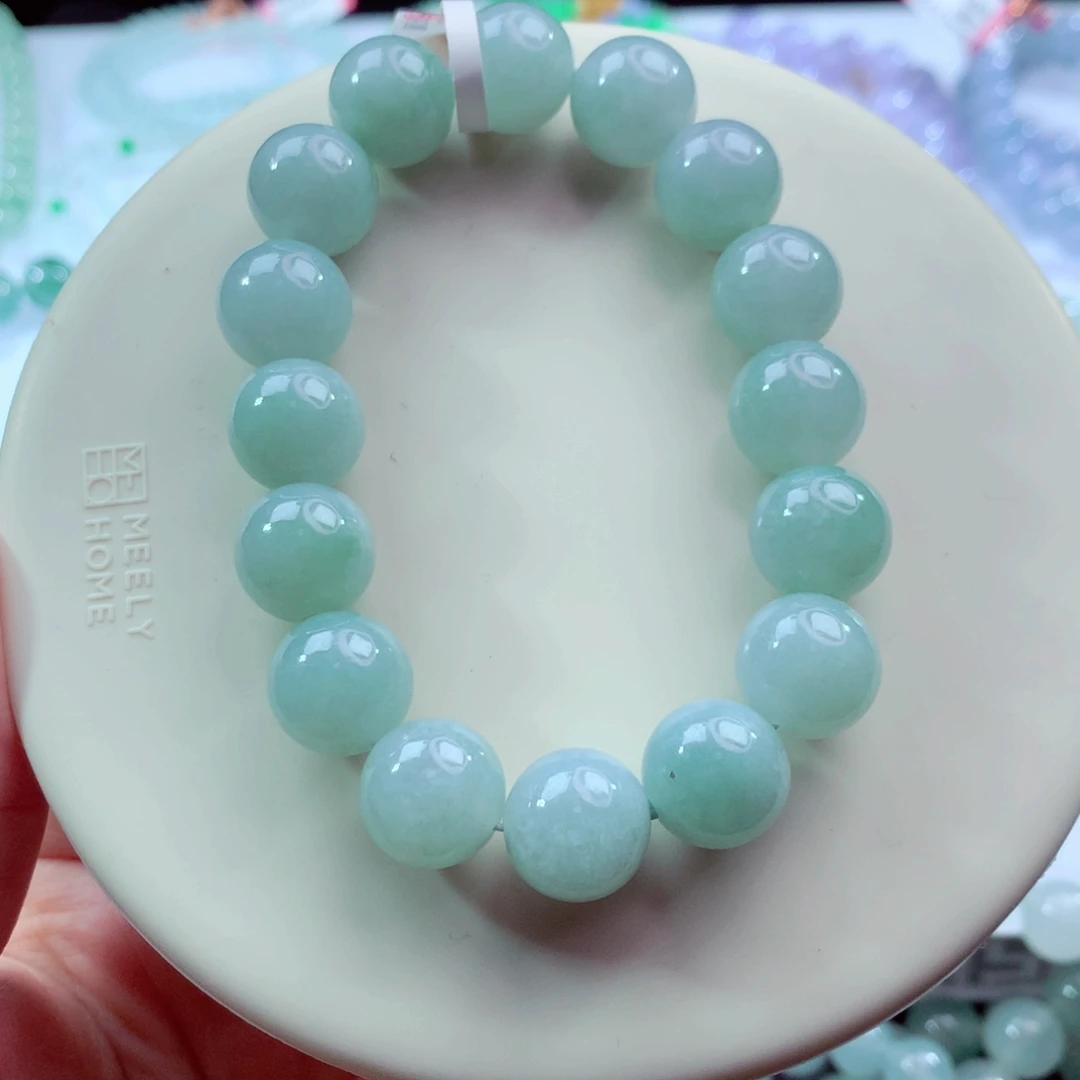 翡翠未镶嵌手链卡12.5