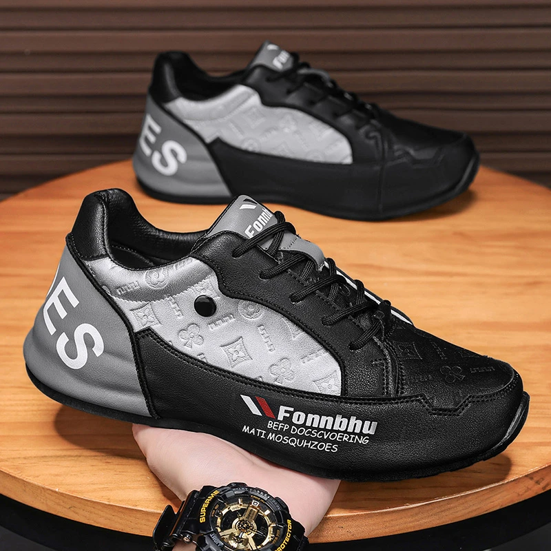 秋冬保暖2025款全皮面休闲鞋防滑防臭高帮运动鞋百搭时尚潮流男鞋