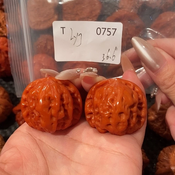 奇****吊坠文玩核桃野狼36.5