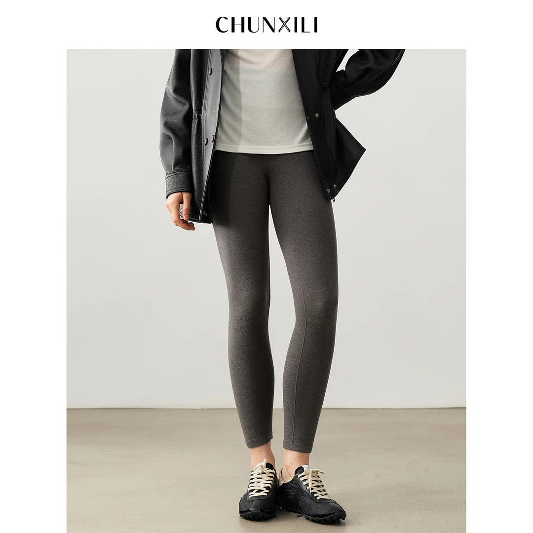 CHUNXILI/春熙里 秋冬高腰显瘦时尚保暖打底裤D00K53063