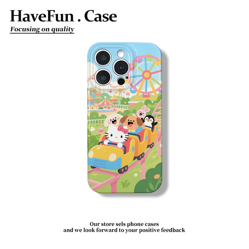 乐园KT过山车适用苹果16/15手机壳iPhone13菲林14硬华为vivo小米
