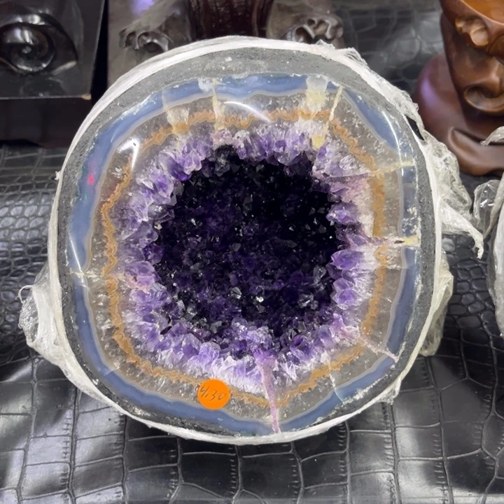 未镶嵌珠宝半成品水晶紫晶钱袋子