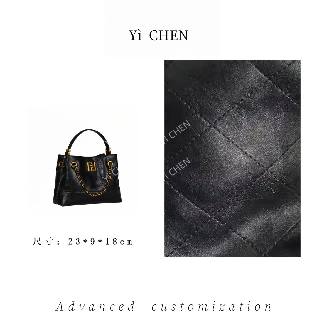【Yì CHEN】GQ-7991-黑色简约时尚女士新款轻奢单肩斜跨包