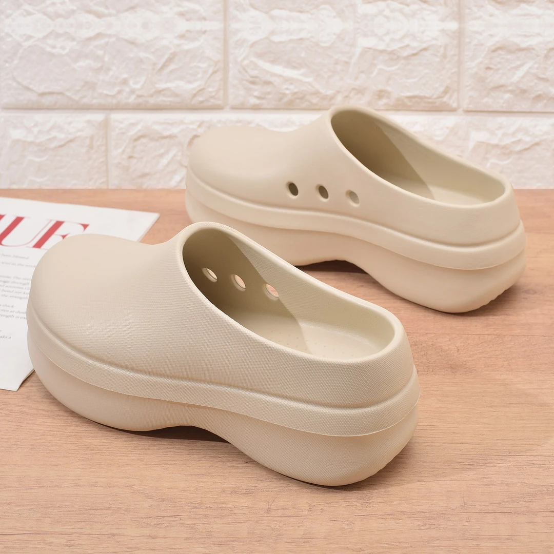 包头拖女夏季外穿厚底增高防滑防水厨师鞋户外休闲情侣沙滩凉拖鞋