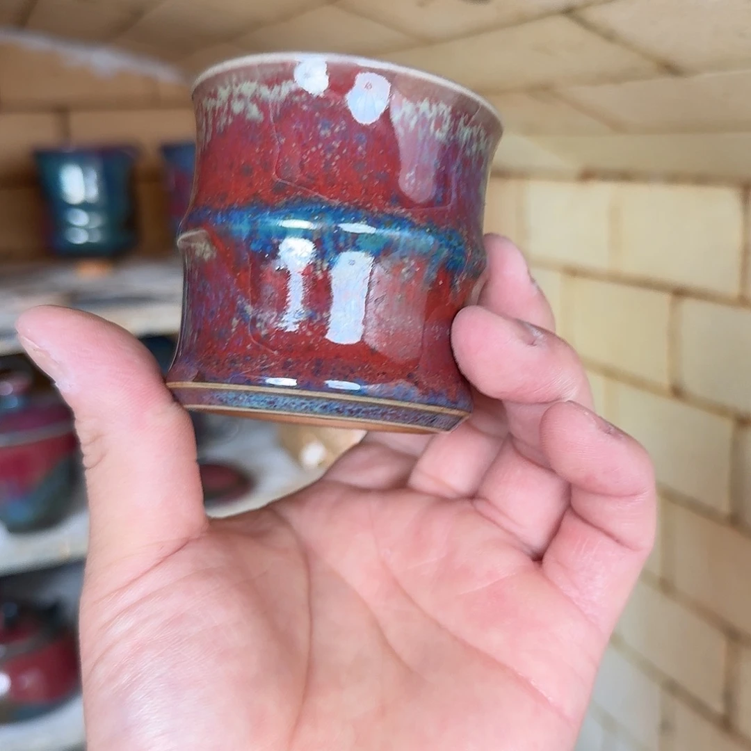 瓷片王建勋老师炉钧釉开窑直播