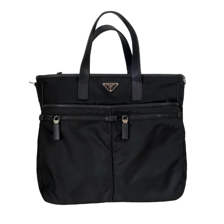 95新 Prada/普拉达 普拉达男土休闲时尚休闲尼龙黑色手提包031