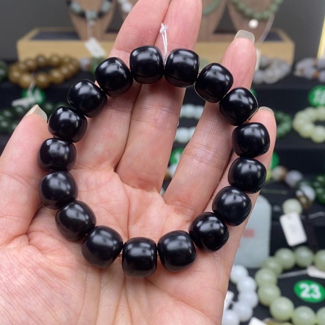 和田玉手链未镶嵌12mm