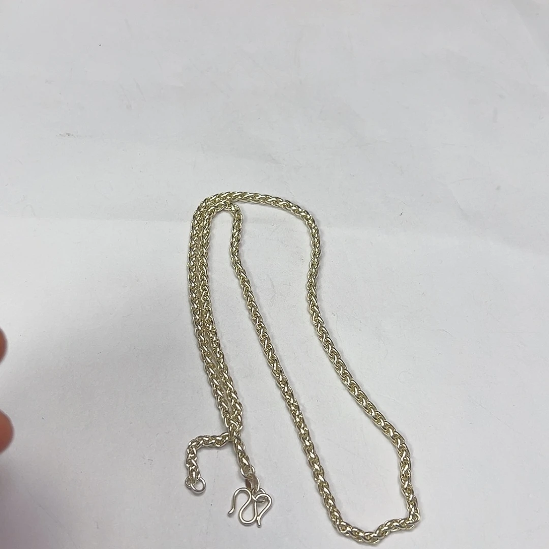 银足银手工编织项链