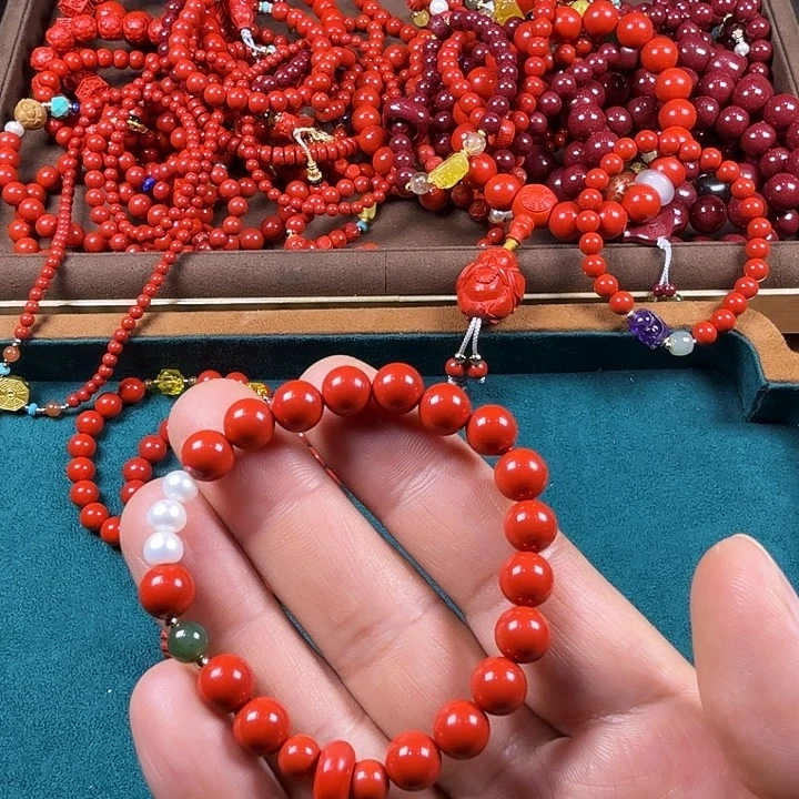 天然辰砂天然朱砂手串
