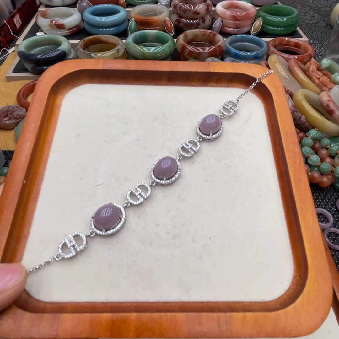 石英质玉银S925镶嵌圈口齐全