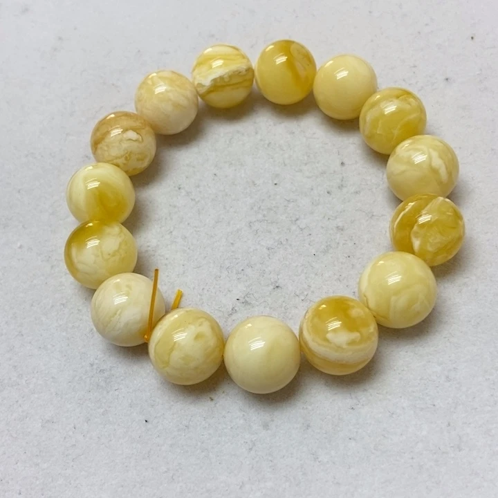 蜜蜡未镶嵌裸石手串