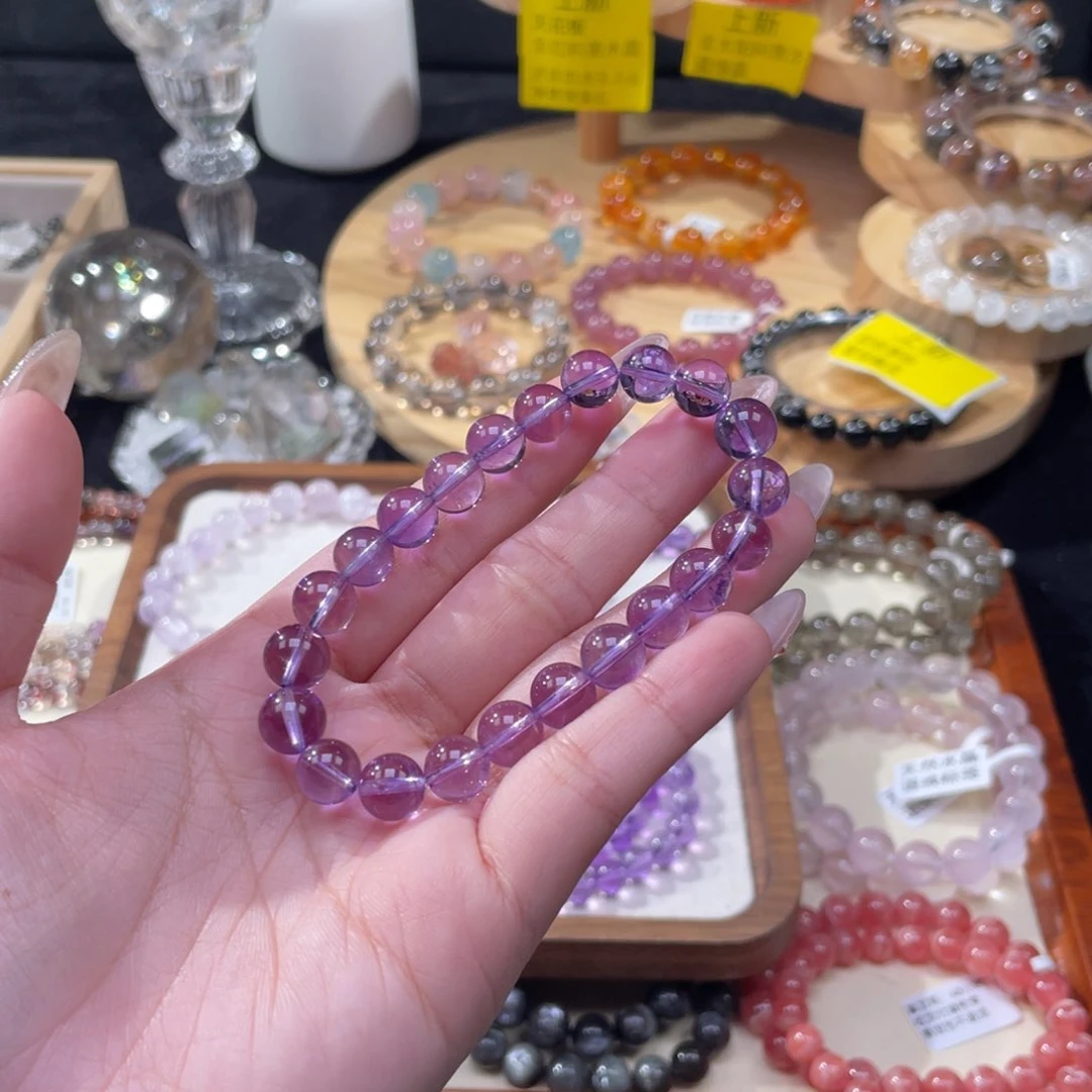 水晶手串未镶嵌小**?紫水晶