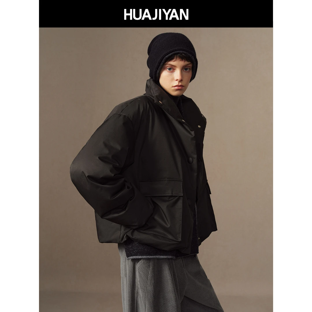 华吉言/HUAJIYAN【梦想家】纳米三防工艺全立裁高领百搭90鹅绒服