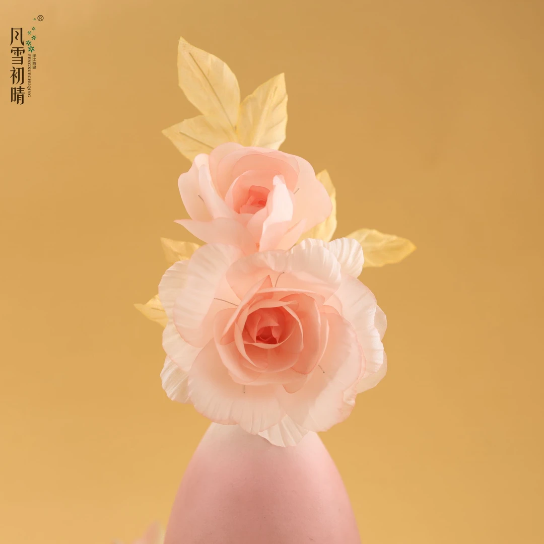 风雪初晴行香子软簪【达人】春天烫花古风发簪手工少女簪发仙气汉服