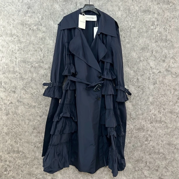 未使用 Valentino/华伦天奴 华伦天奴蓝色风衣外套