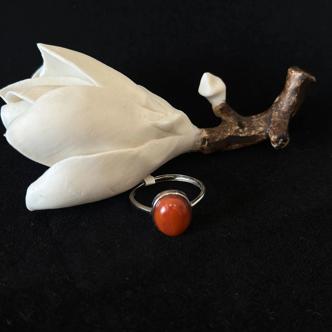 天然南红玛瑙戒指074