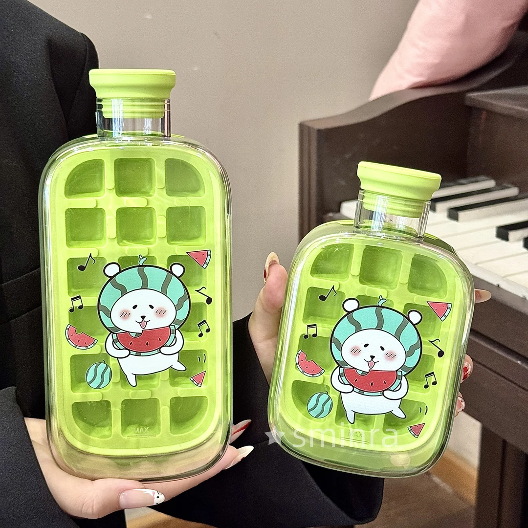 原创冰格可爱水壶按压制冰盒高颜值食品级冰杯冰冻块储存盒水杯子