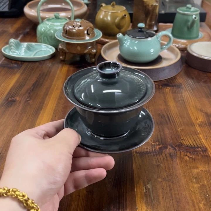 龙泉青瓷茶器微瑕8958
