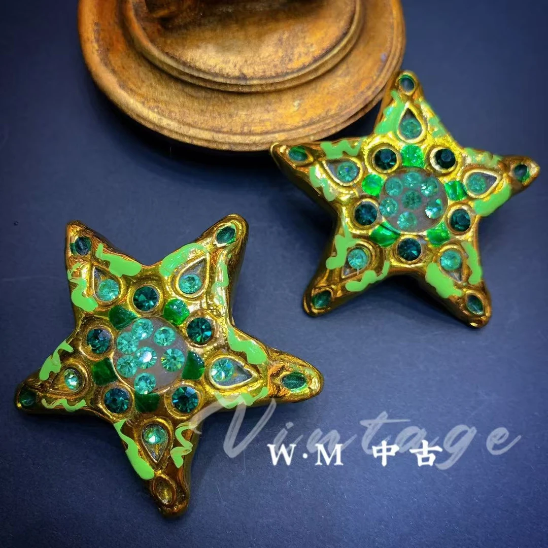 铜合金耳饰 W·M中古vintage法产耳夹Jack