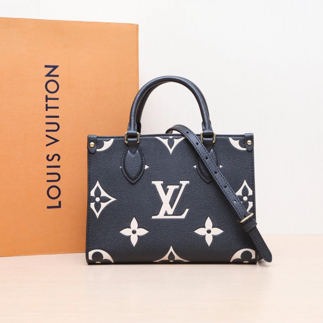 99新 LouisVuitton/路易威登 小花念念 Onthego 小号25 黑白包