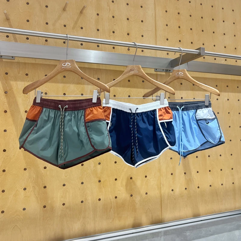 【N33 MOUNTAIN】美式撞色拼接包边女款短裤跑步冲浪沙滩热裤C1729