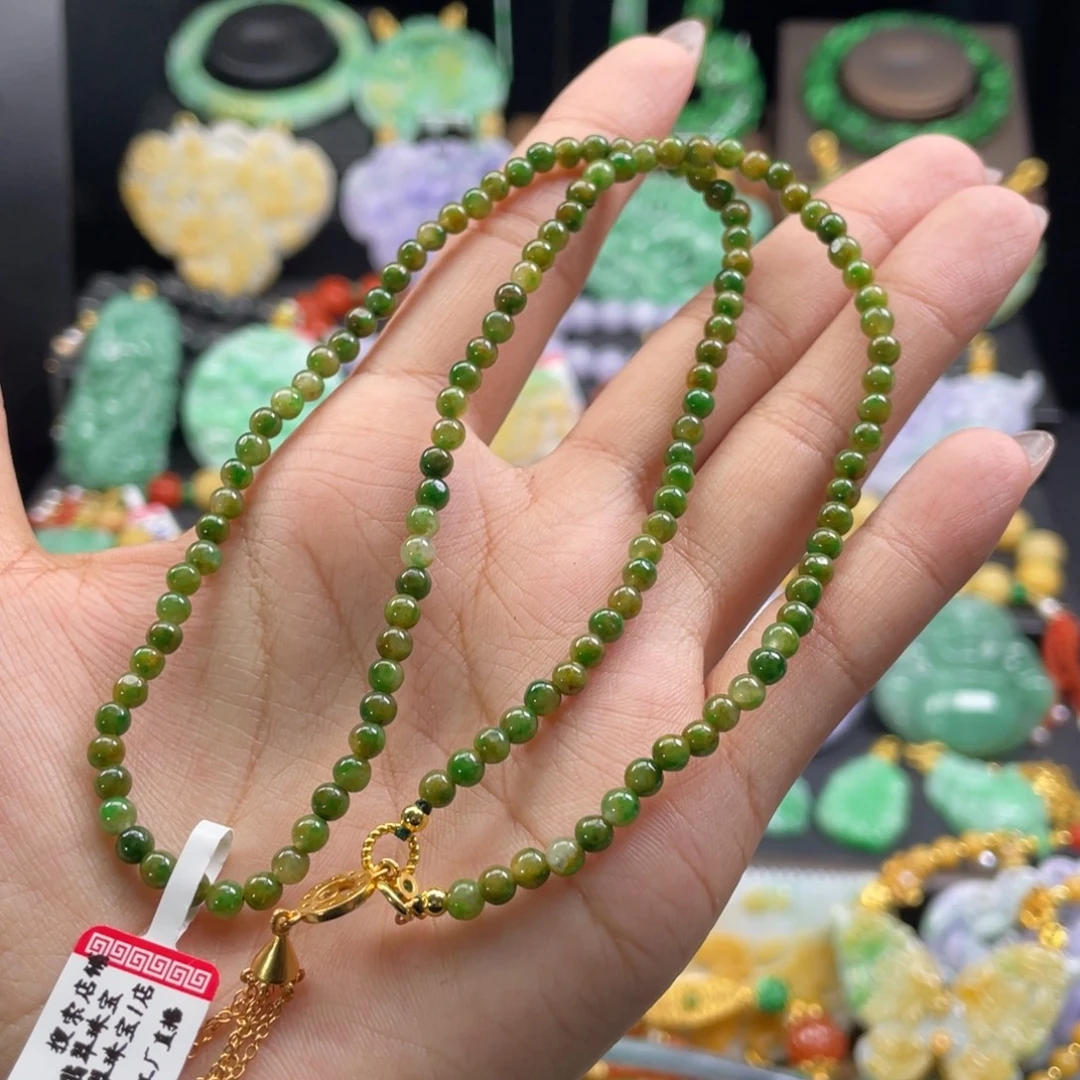 翡翠未镶嵌颈饰代编织