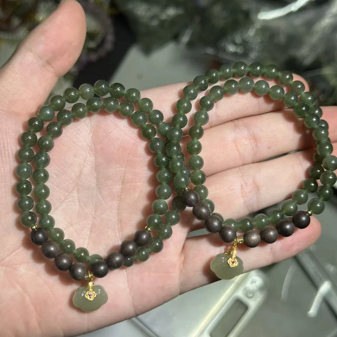 【R97】和田玉双圈手链多样性发其一