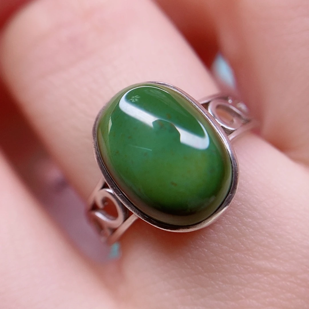 绿松石戒指银S925镶嵌