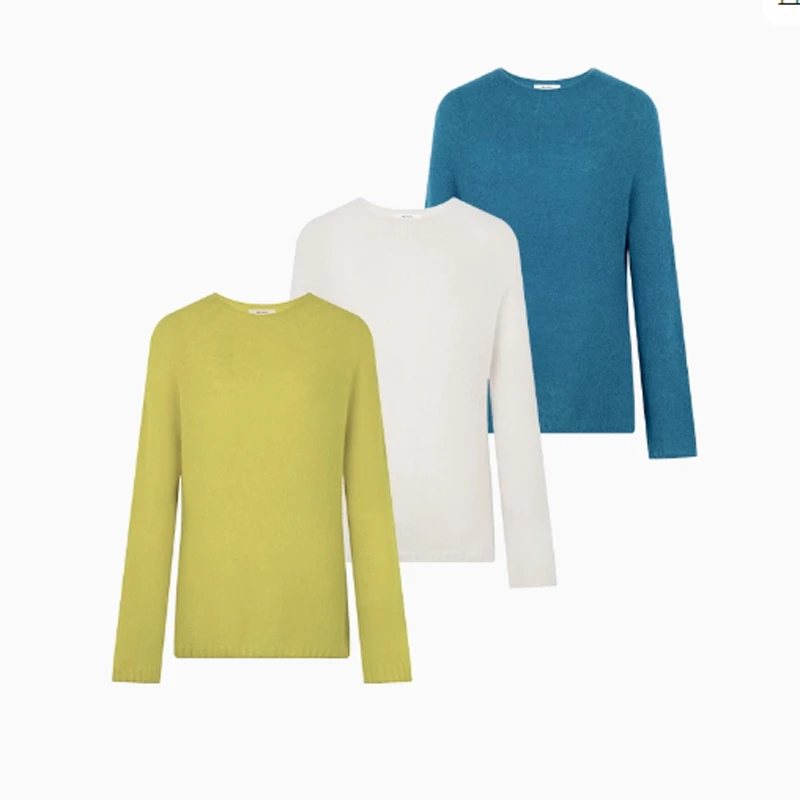 反光板针织衫 羊绒*无缝一体|圆领上衣