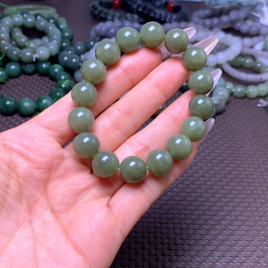 和田玉未镶嵌手串卡12