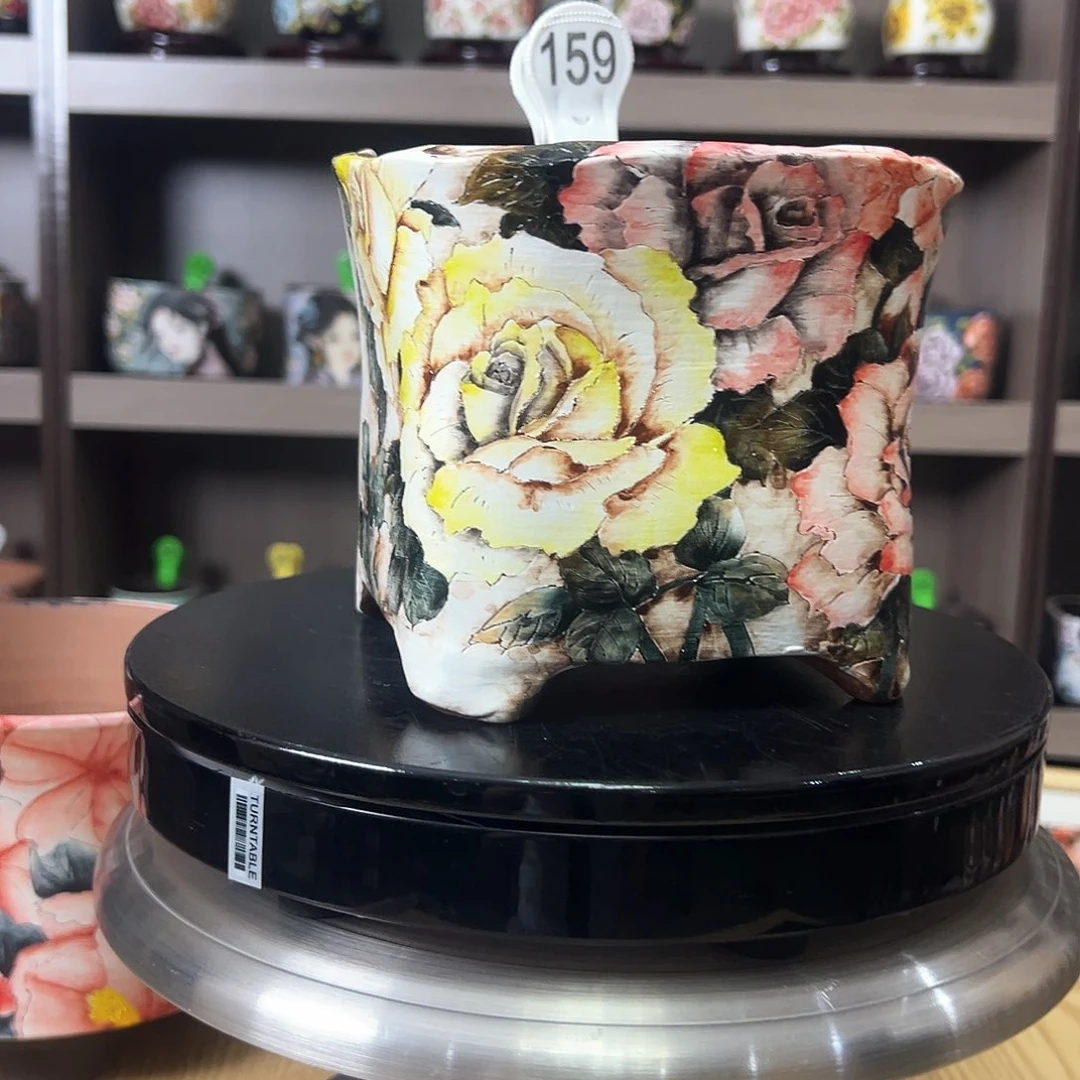 九***思手绘陶瓷花盆美盆